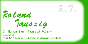 roland taussig business card